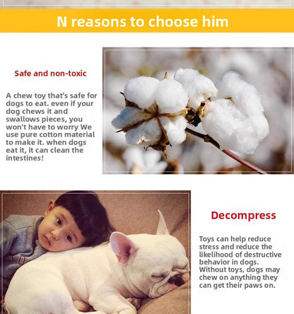 Interactive Dog Bite Pulling Rope Knot Toy for Medium to Large Puppies