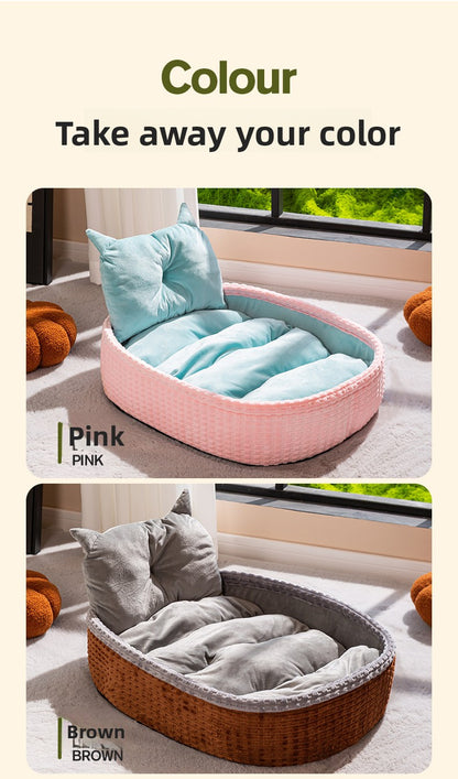 AllSeason Japanese Rattan Cat Bed Internet Famous Summer Mat ExtraLarge Scratch Board
