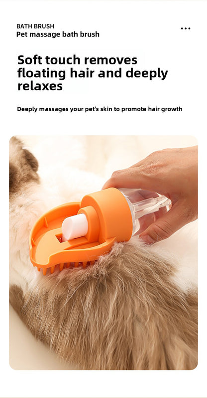 Multifunctional Automatic Foam Silicone Pet Bath Massage Brush for Cats Dogs