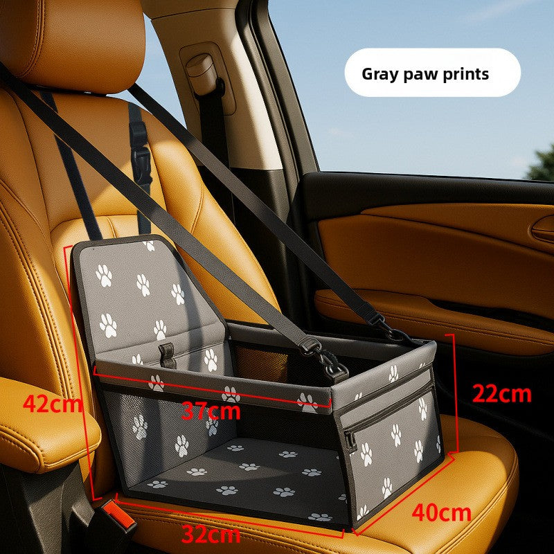 Premium Pet Car Seat Cushion Non-Slip Dog Car Hammock with Side Protection and Seat Belt Loop for Travel Safety