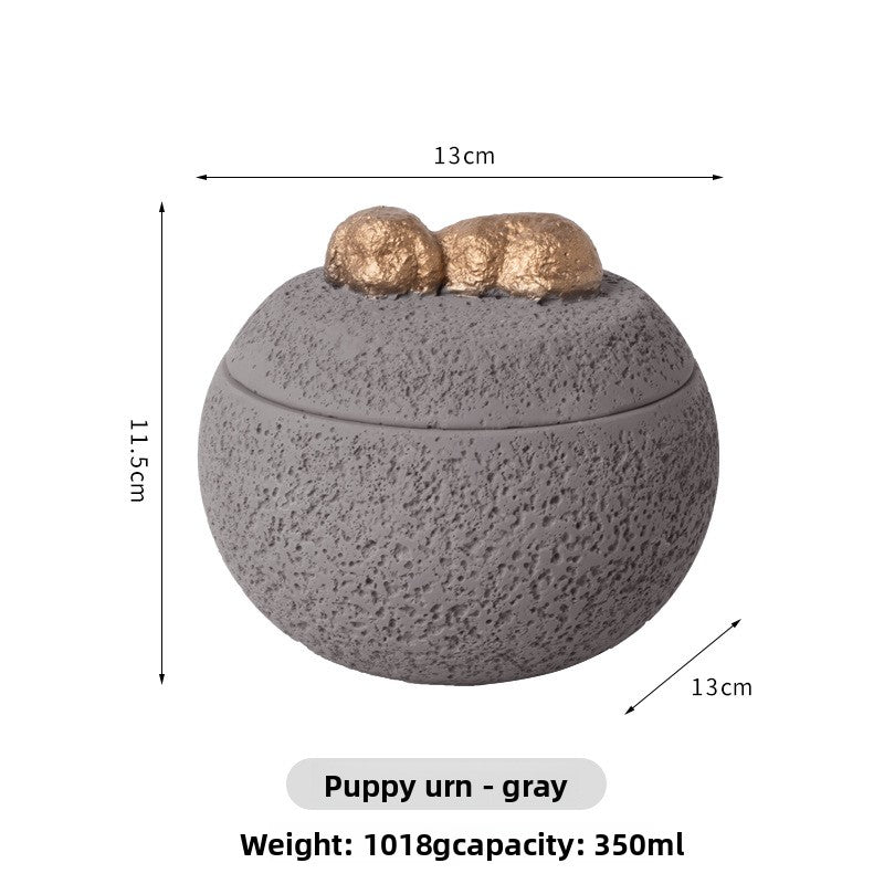 Pet Funeral Urn for Cats Dogs Cremation Memorial Box with Engraving Plate for Ashes Keepsake Aftercare Pet Loss Gift