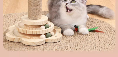 WearResistant Sisal Cat Scratching Post Board Toy for Vertical Climbing Boredom Relief