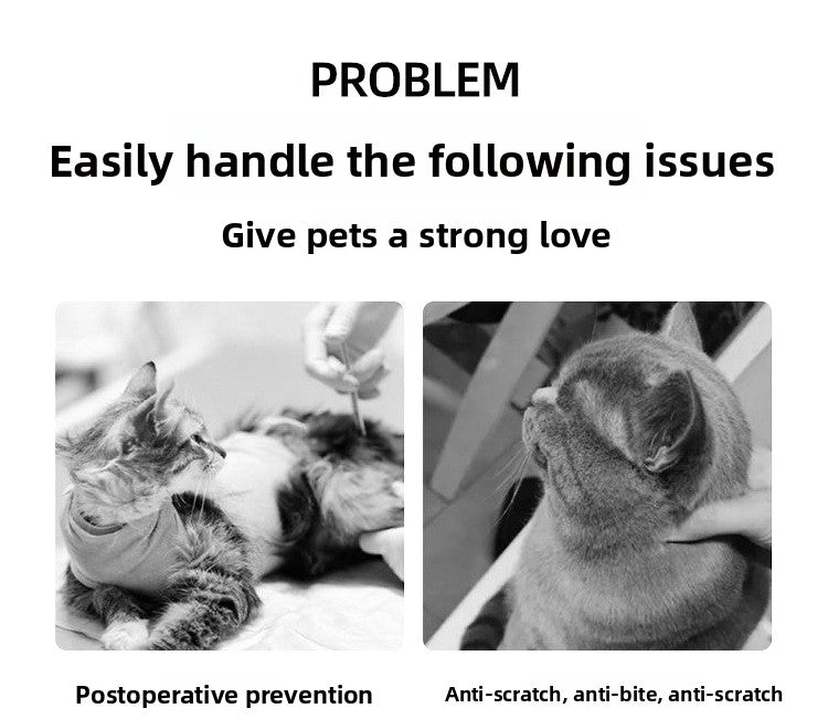 Deepened Neck Adjustable Waterproof Elizabethan Collar Anti Bite for Cats Dogs