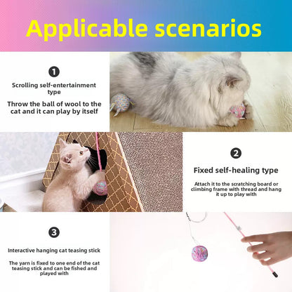 Plush Wool Bite Thread Ball for Cat's Boredom Busting