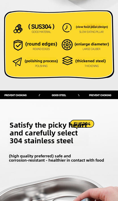 Stainless Steel Slow Feed Pet Bowl