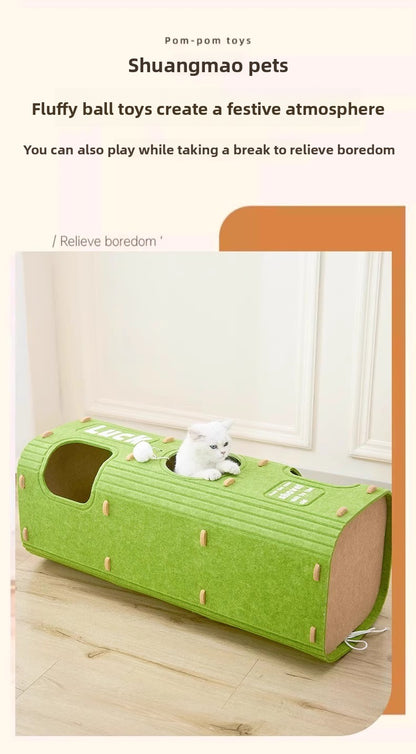 Luxury Multi-layer Pet Cat Tree All-season Design Winter Double-layer Scratching Board Enclosed Cat House