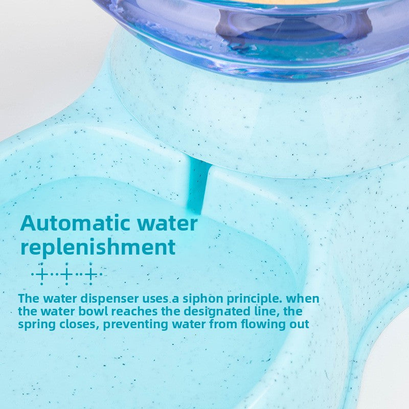 Large Capacity 3.8L Automatic Pet Feeder Dog Waterer Bowl Wheat Straw Eco Friendly Pet Supplies