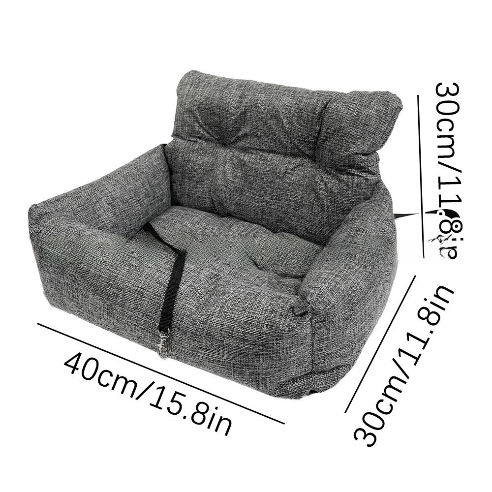 Premium Pet Car Seat for Dogs and Cats Comfortable Travel Bed with Non-Slip Mat Washable Car Sofa Cushion