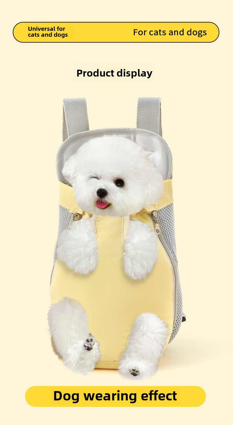 Pet Supplies Cat Bag Diaper Bag Portable Dog Backpack Chest Strap Breathable Pet Backpack