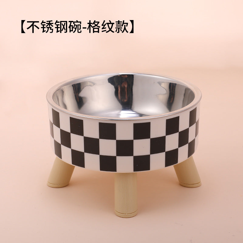 Elevated Anti Spill Cat Bowl Stainless Steel Pet Food and Water Dish with High Stand for Dogs Cats Non Slip Large Capacity Feeding Station
