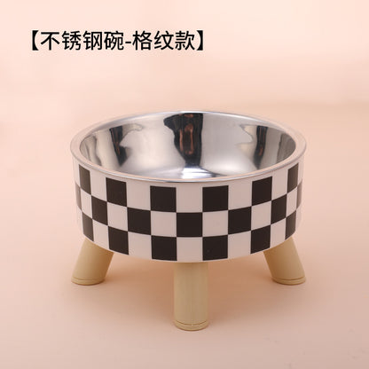 Elevated Anti Spill Cat Bowl Stainless Steel Pet Food and Water Dish with High Stand for Dogs Cats Non Slip Large Capacity Feeding Station