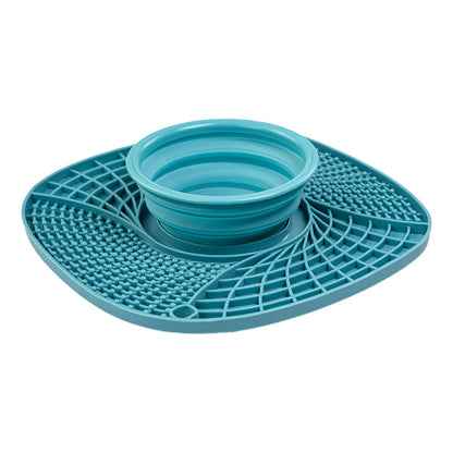 Premium Silicone Slow Feeder Bowl for Dogs and Cats Anti Choke Anti Spill Food Mat with Non Slip Bottom for Messy Eaters