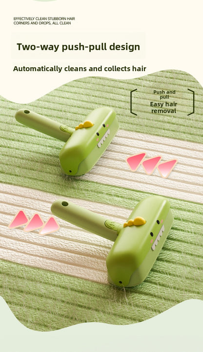 Reusable Pet Hair Remover Brush Dinosaur Design Sticky Lint Roller for Cat Dog Hair on Bedding Clothes Furniture Carpet Couch