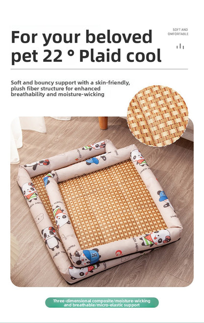 AllSeason Pet Cooling Mat Pad for Dogs Cats Summer WearResistant Bed Essentials