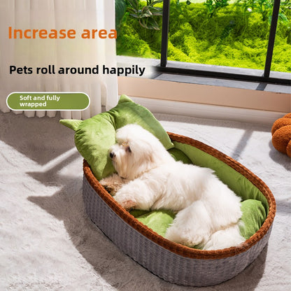 AllSeason Japanese Rattan Cat Bed Internet Famous Summer Mat ExtraLarge Scratch Board