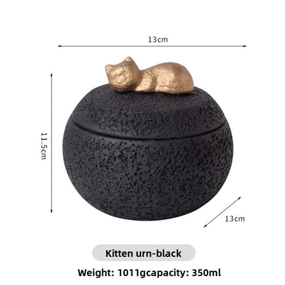 Pet Funeral Urn for Cats Dogs Cremation Memorial Box with Engraving Plate for Ashes Keepsake Aftercare Pet Loss Gift