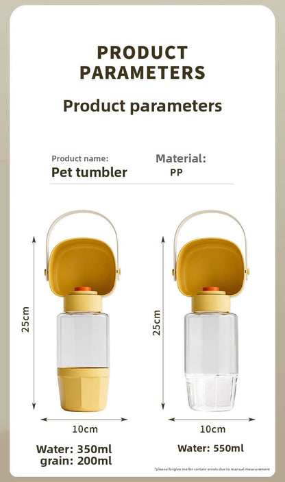 Leakproof Portable Dog Water Bottle Outdoor Travel Water Dispenser with Collapsible Bowl for Dogs On The Go Walking Hiking Camping and Travel