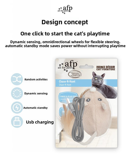 Smart Electric Mouse Cat Toy for Self Play USB Rechargeable