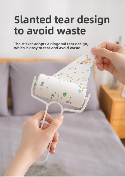 Rouleau anti-peluches pour vêtements et maison, rouleau en papier adhésif déchirable, brosse pour poils d'animaux, rouleau anti-peluches en papier adhésif 