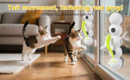 Smart Electric Caterpillar Teasing Light-Sensitive Cat Whack-A-Mole Toy