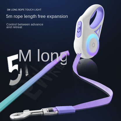 LED luminous dog leash pet leash automatic retractable walking dog leash