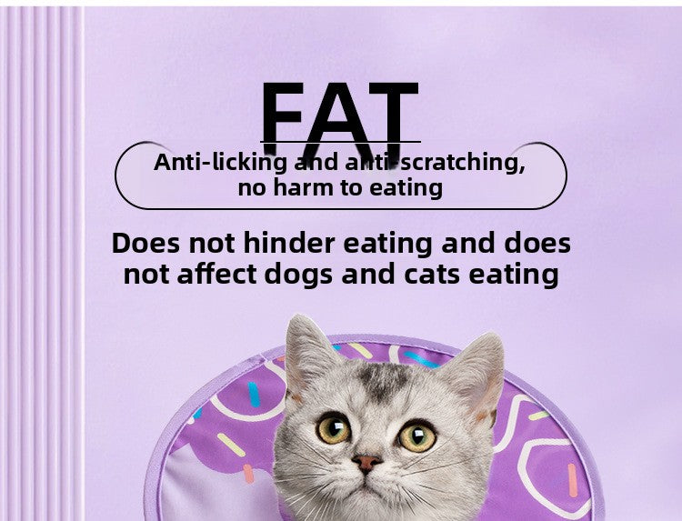 Deepened Neck Adjustable Waterproof Elizabethan Collar Anti Bite for Cats Dogs