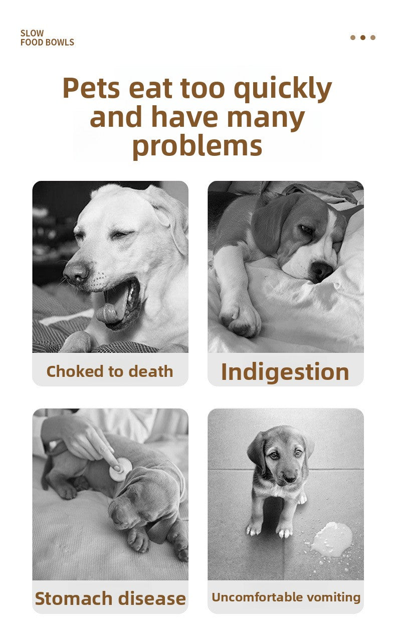 Pet Choking Prevention Flower Small Square Four-Legged Dog Slow Feeder