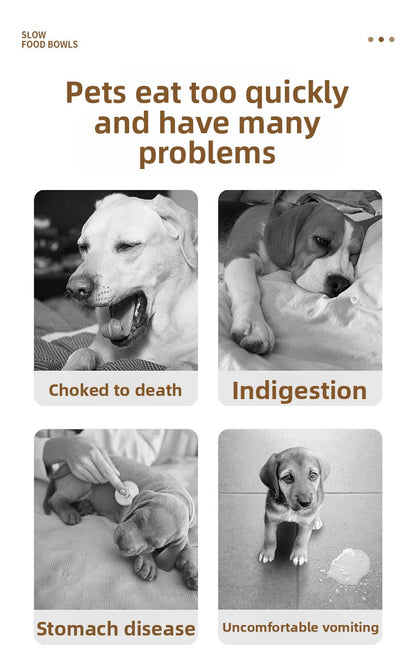 Pet Choking Prevention Flower Small Square Four-Legged Dog Slow Feeder