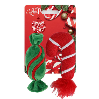 Multiple Christmas Pet Toys Pinecone Treat Dispenser Dog Chew Toy Teaser Wand Pet Bed Set