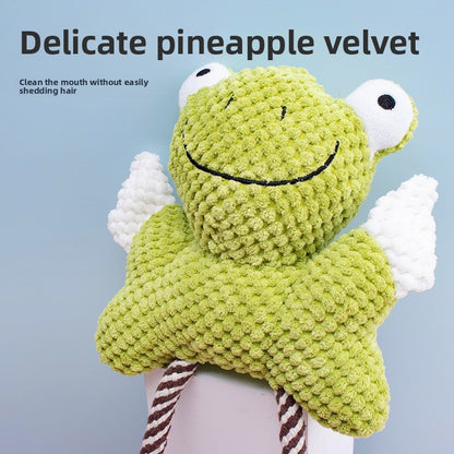 Sound Pet Toy Dog Toy Indestructible Frog Duck Cotton Rope Boredom Relief Interactive Dog Toy