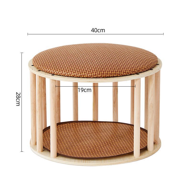 Solid Wood Cat Nest Stool Storage for People and Cats Sharing Cat Supplies Little Kitten House House Four Seasons Warm Cat and Dog Tent