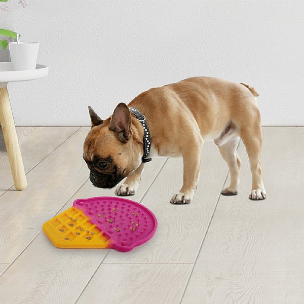 Dog Slow Feeder Ice Cream Licking Mat Food Grade Silicone Pad