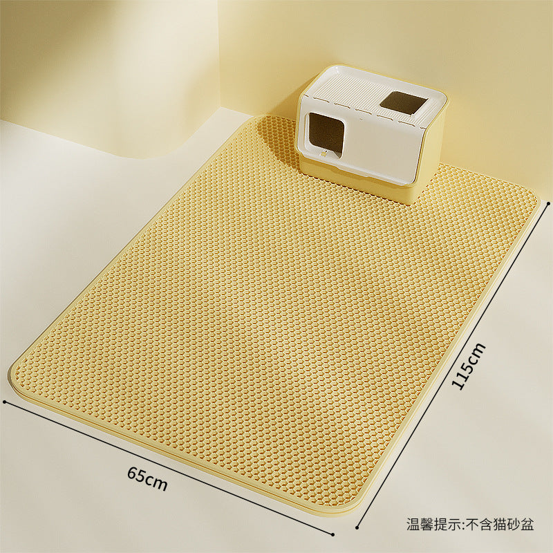 Extra Large Cat Litter Mat Heavy Duty Anti Tracking Litter Box Mat with Low Profile Edge Non Slip Bottom for Kitty Litter Containment