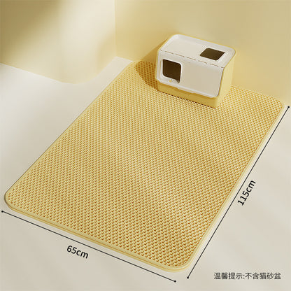 Extra Large Cat Litter Mat Heavy Duty Anti Tracking Litter Box Mat with Low Profile Edge Non Slip Bottom for Kitty Litter Containment