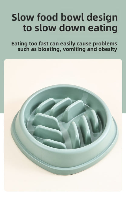 Dog Bowl Cat Bowl Slow Feeder Dog Anti-Choke Slow Feeder Food Bowl Large Capacity Feeder Non-Slip Anti-Tip Pet Bowl