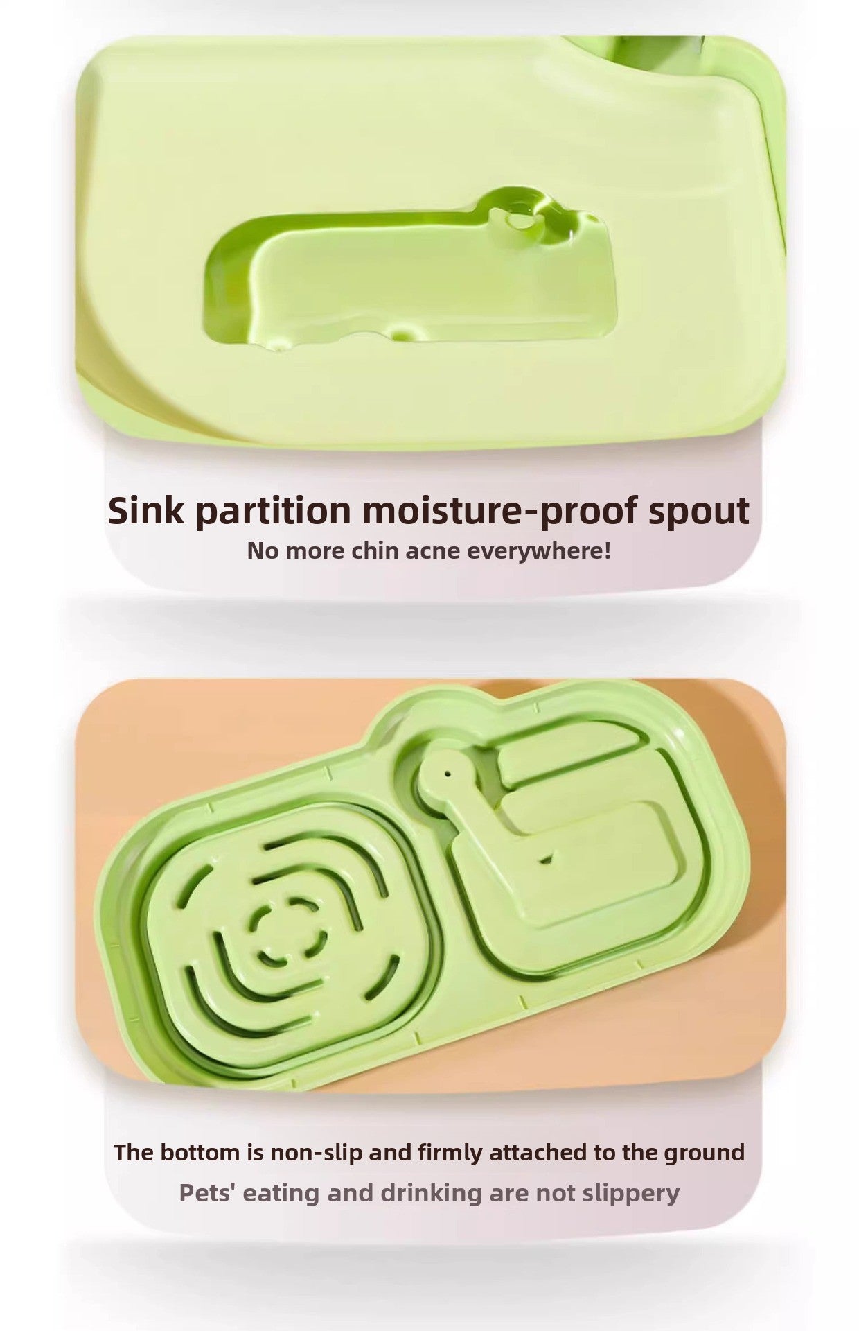 Slanted Mouth Pet Bowl Double Design Automatic Drinking Anti Choke Dog Cat Bowl