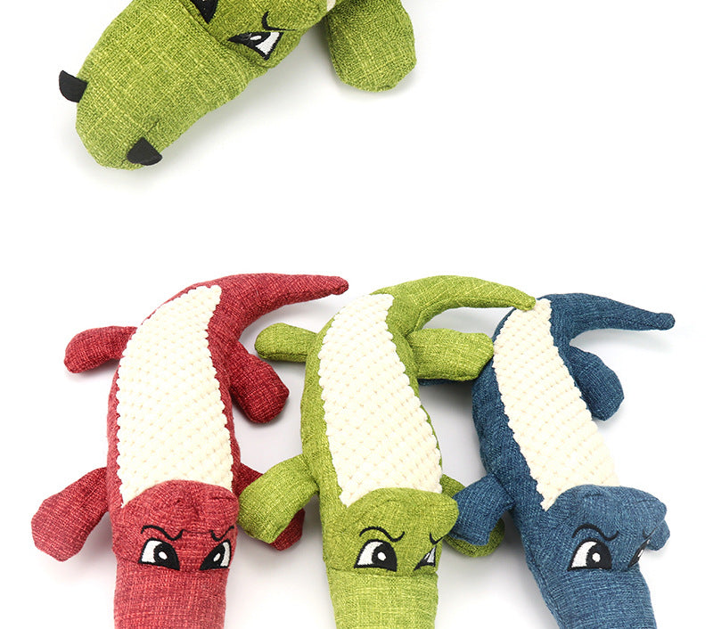 Pet Supplies Dog Plush Toy Durable Pet Toy Realistic Crocodile Sound Dog Toy