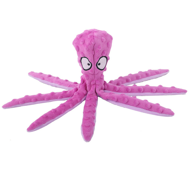 Soft Octopus Plush Toy for Dogs and Cats Durable Chew Resistant Pet Toy with Squeaker Interactive Playtime Fun for Puppies and Kittens