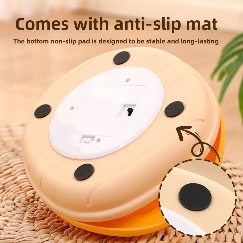 Energy-Consuming Cat Toy Meow Heart Treasure Box with Electric Rotating Turtle