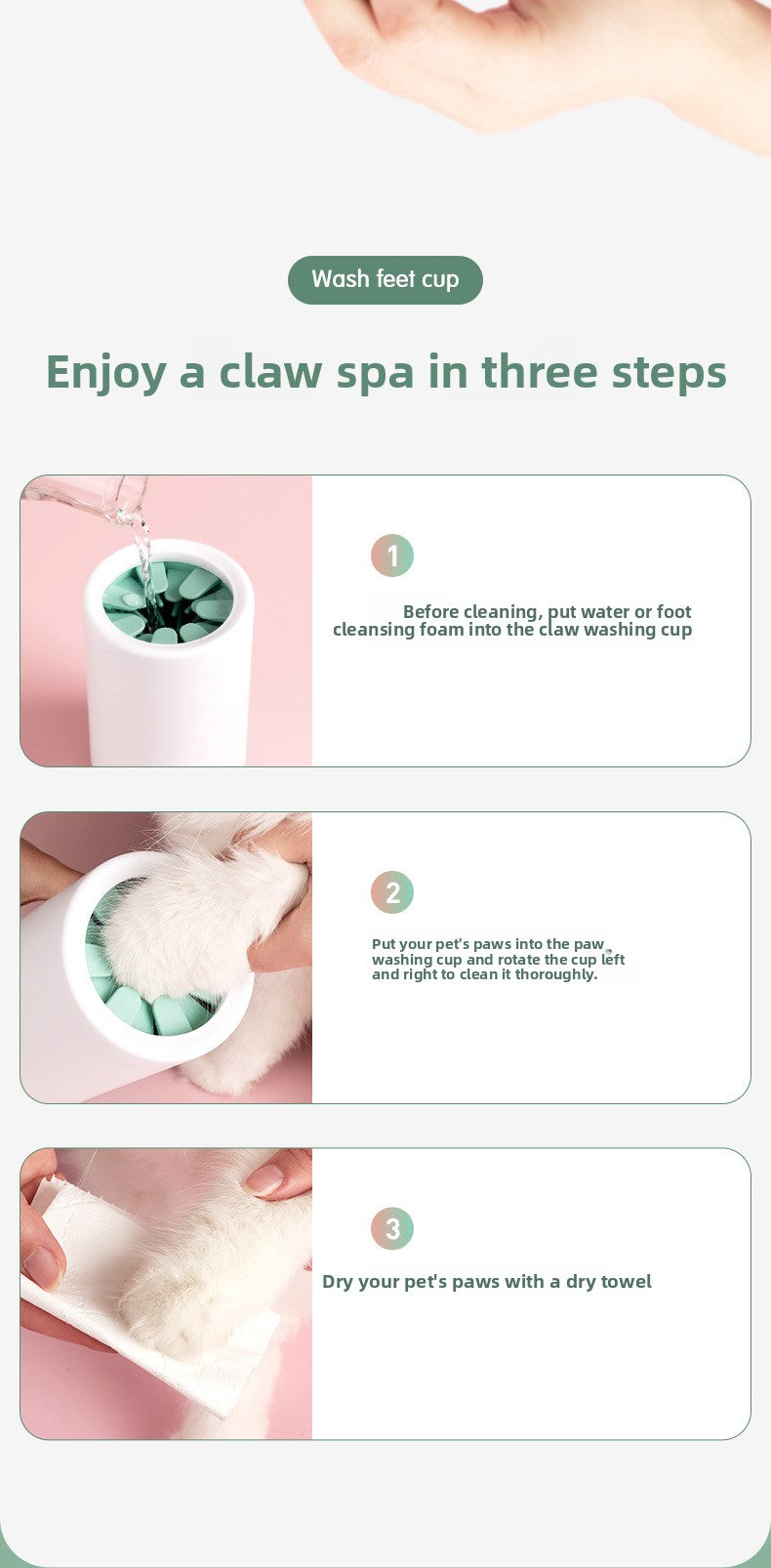 Pet Paw Cleaning Cup for Dogs, Corgis, Puppies, Golden Retrievers, Paw Cleaning Tool for Teddy Dogs, Paw Cleaning Device for Cats