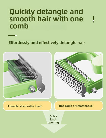 New Double-Sided Thinning Pet Knot-Opening Comb for Dog Cat Wholesale