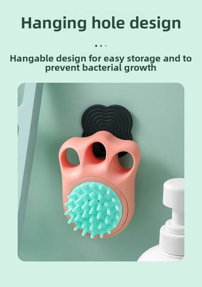 Professional Pet Grooming Brush for Bath Time Extra Large Size Cat Paw Massage Scrubber and Dog Bathing Brush