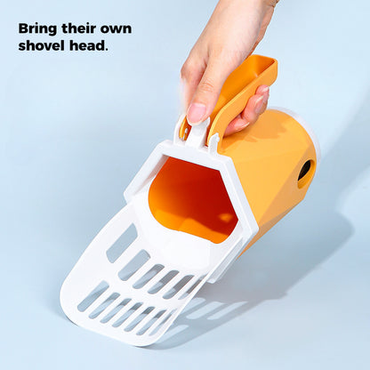 Large-capacity integrated cat litter shovel cat excrement trash can shovel excrement storage box pet cleaning supplies