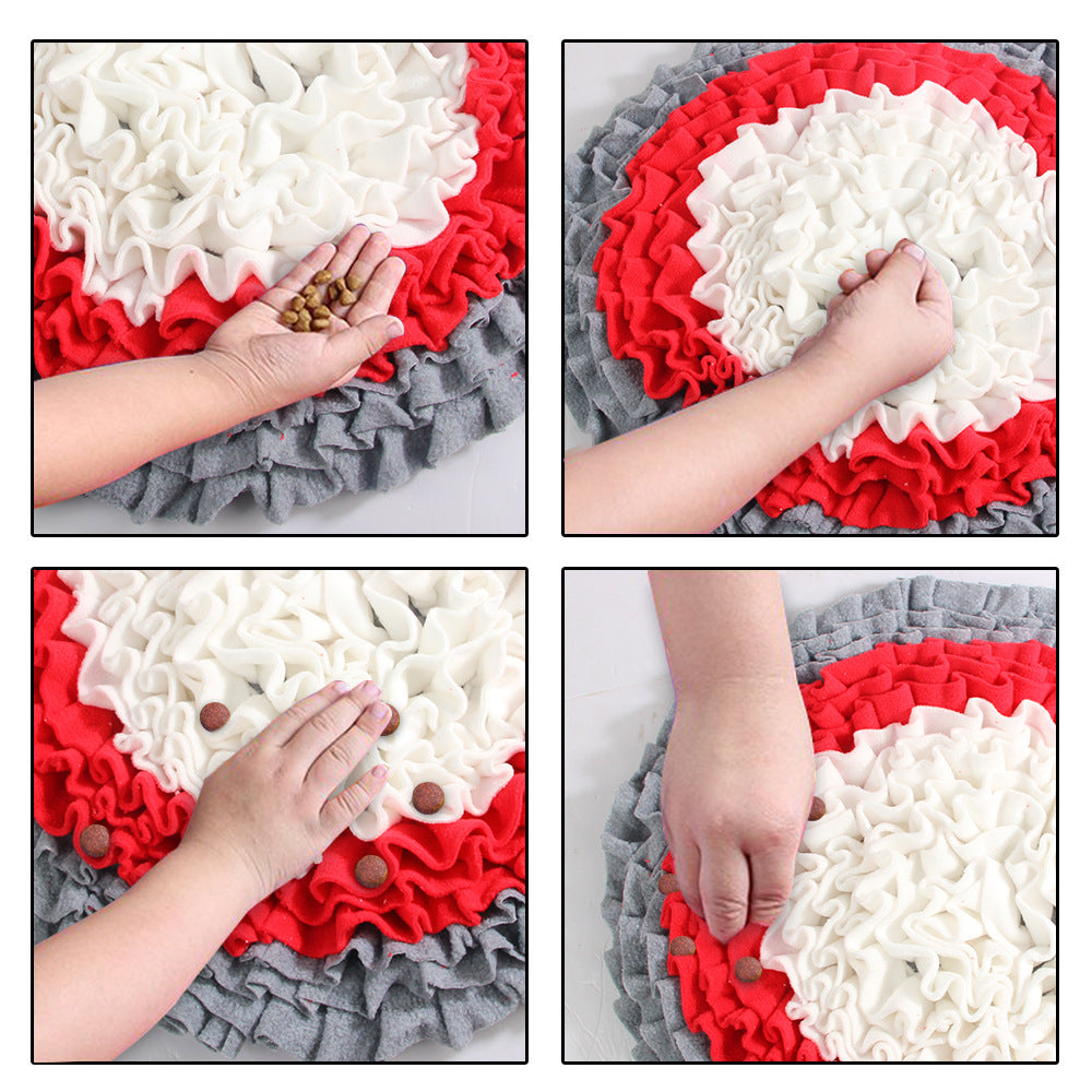 Pet Sniffing Durable Dog Chew Puzzle Treat Mat for Stress Relief Training