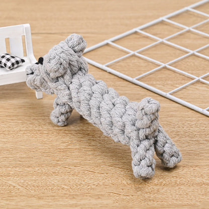 Durable Natural Cotton Rope Chew Toy for Puppies Small Breed Dogs Interactive Pet Toys for Teething and Dental Health