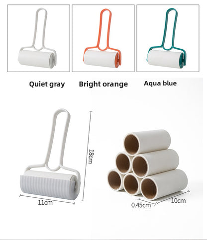 Rouleau anti-peluches pour vêtements et maison, rouleau en papier adhésif déchirable, brosse pour poils d'animaux, rouleau anti-peluches en papier adhésif 