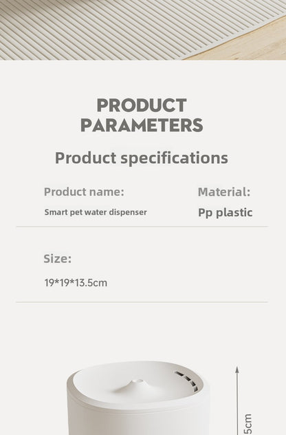 Upgraded Cat Water Fountain Automatic Flowing Water Dispenser with 3 Filters for Cats Dogs and Small Pets Plug in USB Pet Supplies