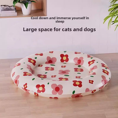 Summer Pet Cooling Mat Water Filled Ice Nest Bed for Large Cats Dogs