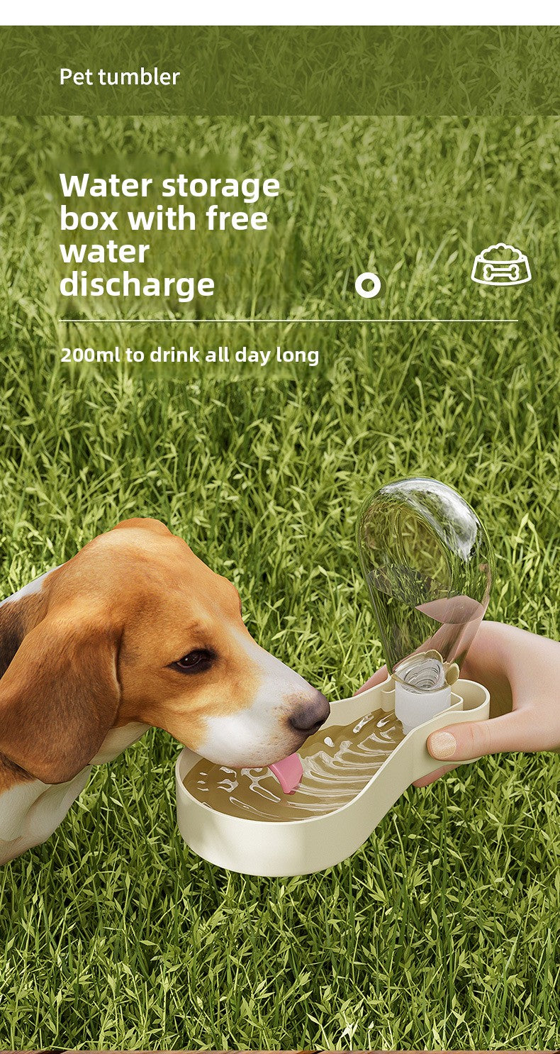 Portable Pet Travel Water Bottle and Food Container Double Layer Dog Cat Outdoor Feeder Leak Proof Dual Use Cup