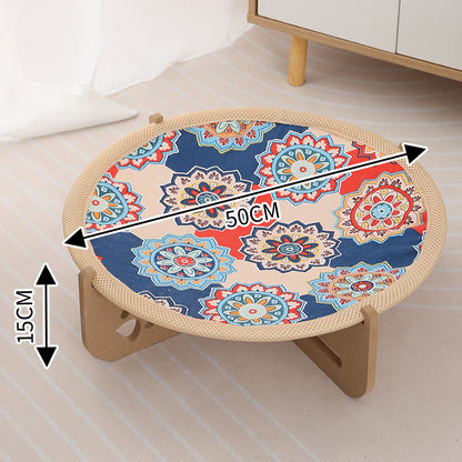 AllSeason Bungee Trampoline Nest Round Cat Scratching Mat Ethnic Sisal OnePiece Board Dropshipping